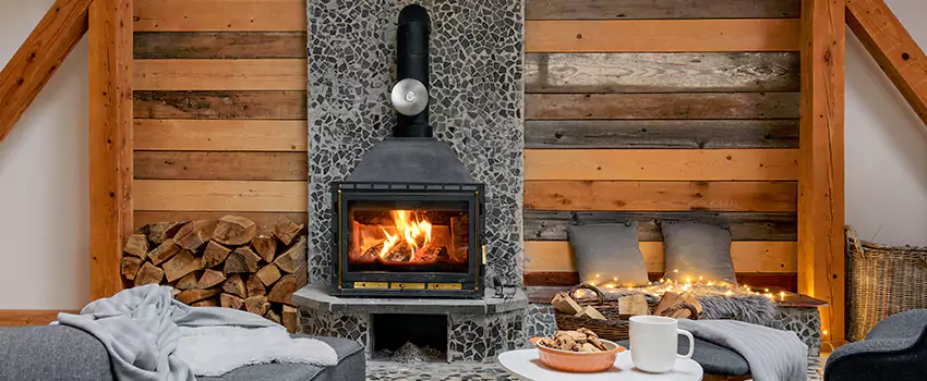 Thelin Hearth Products Direct Vent Gas Stove Fireplace Inspection in Medford, New York